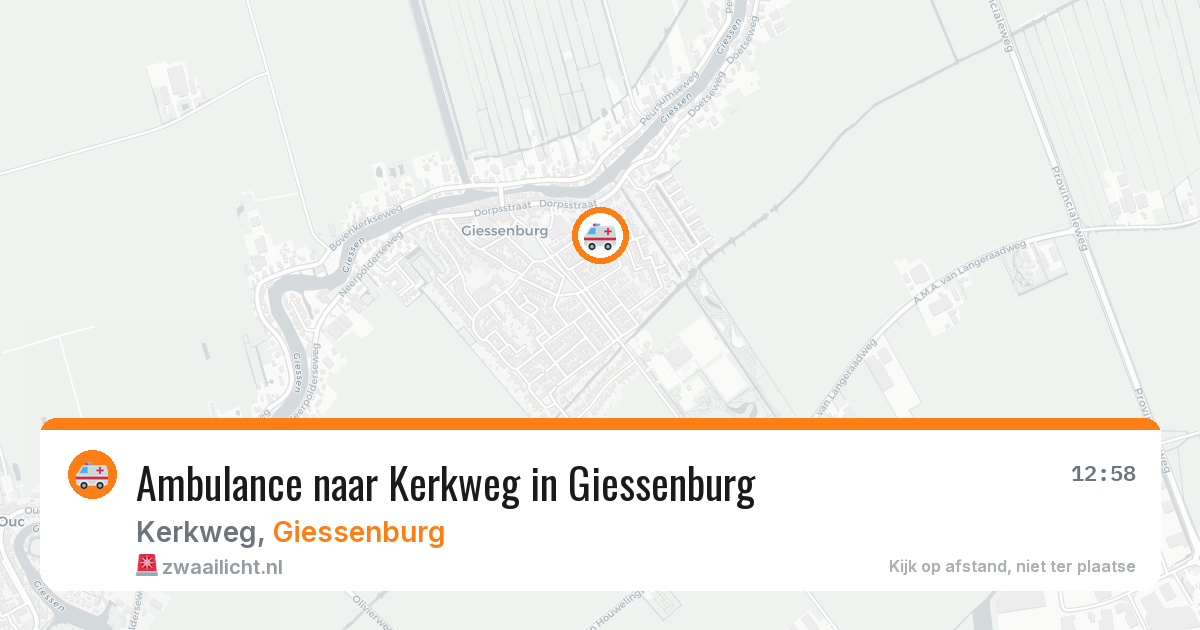 Ambulance naar Kerkweg in Giessenburg — 30 mrt 2026