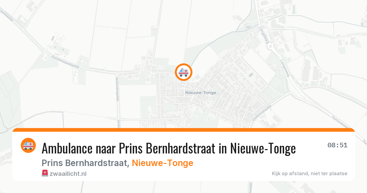 Ambulance naar Prins Bernhardstraat in Nieuwe-Tonge — 29 mei 2026