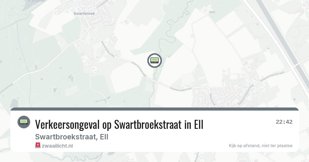 Verkeersongeval op Swartbroekstraat in Ell — 14 jun 2026