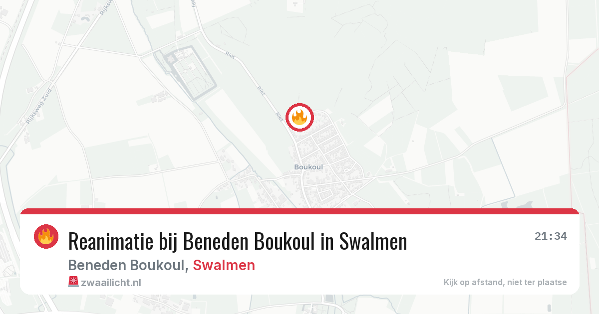 Reanimatie bij Beneden Boukoul in Swalmen — 8 jul 2026