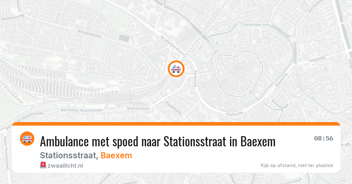 Ambulance met spoed naar Stationsstraat in Baexem — 28 jan 2026