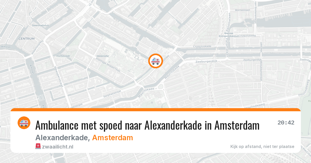 Ambulance met spoed naar Alexanderkade in Amsterdam — 17 jun 2026