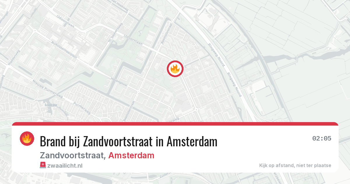 Brand bij Zandvoortstraat in Amsterdam — 14 apr 2026