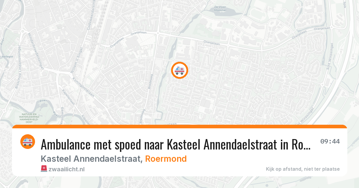 Ambulance met spoed naar Kasteel Annendaelstraat in Roermond — 23 jun 2026