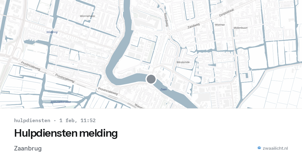Hulpdiensten melding — 1 feb 2026