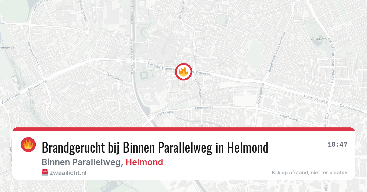Brandgerucht bij Binnen Parallelweg in Helmond — 26 mei 2026