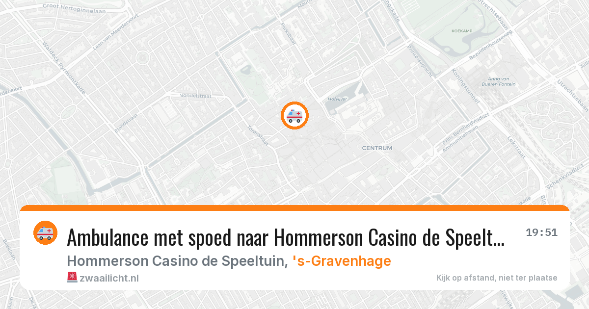 Ambulance met spoed naar Hommerson Casino de Speeltuin in 's-Gravenhage — 17 jun 2026