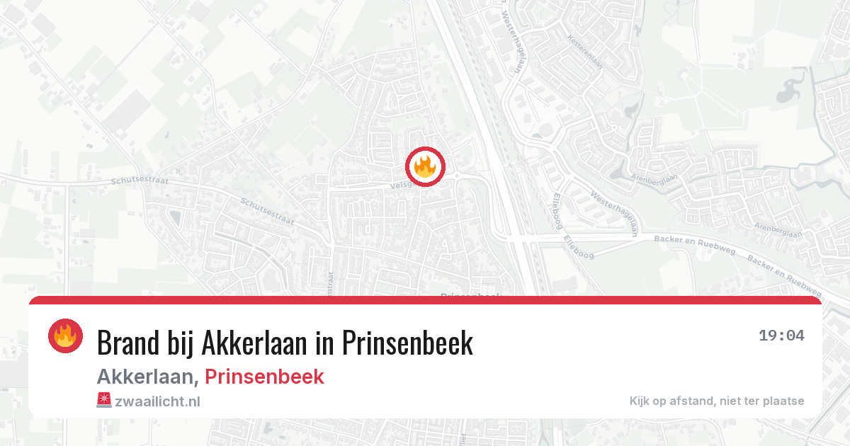 Brand bij Akkerlaan in Prinsenbeek — 16 jun 2026