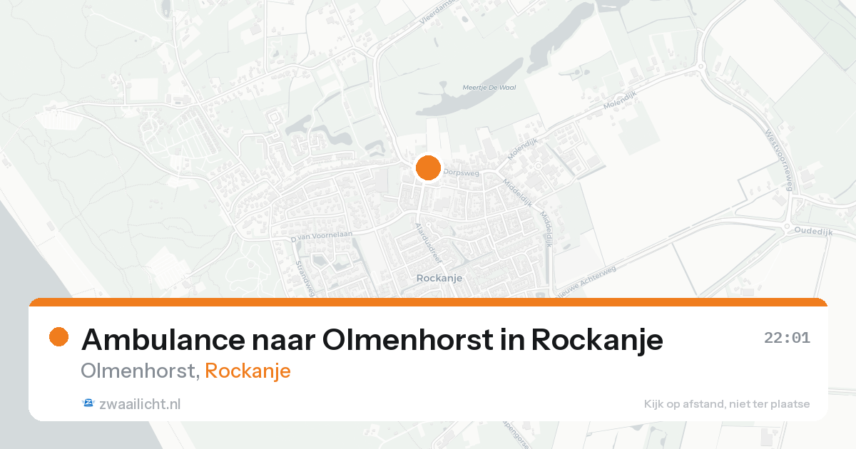 Ambulance naar Olmenhorst in Rockanje — 13 jul 2026