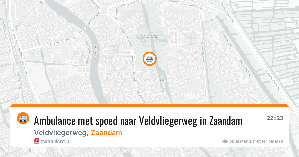 Ambulance met spoed naar Veldvliegerweg in Zaandam — 17 jul 2026
