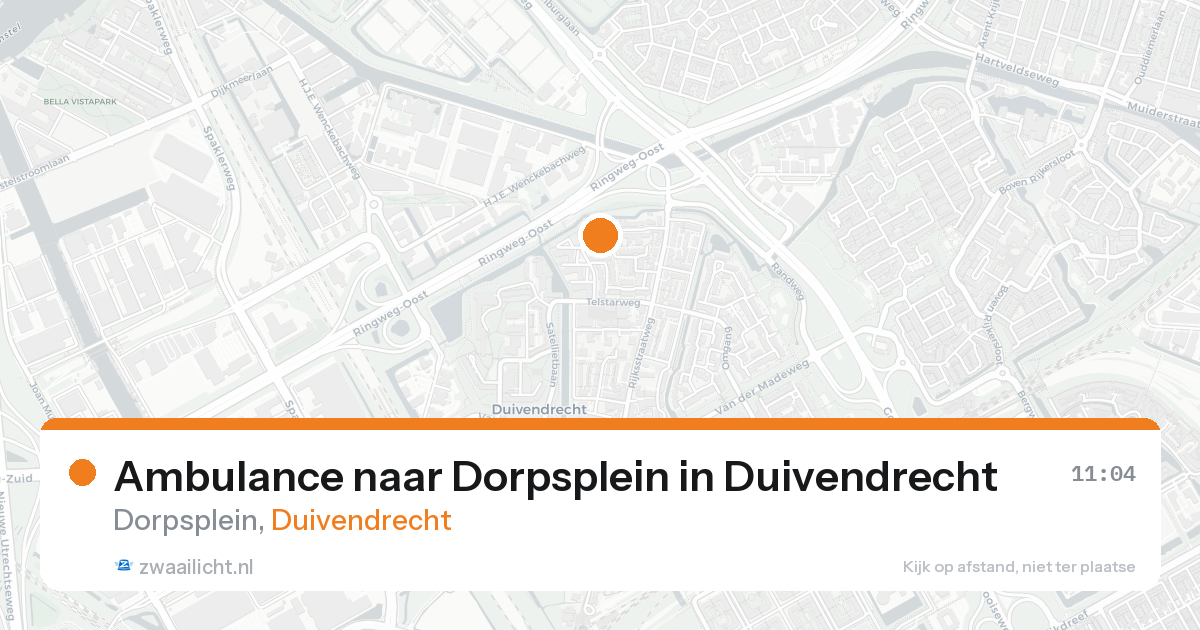 Ambulance naar Dorpsplein in Duivendrecht — 26 aug 2026