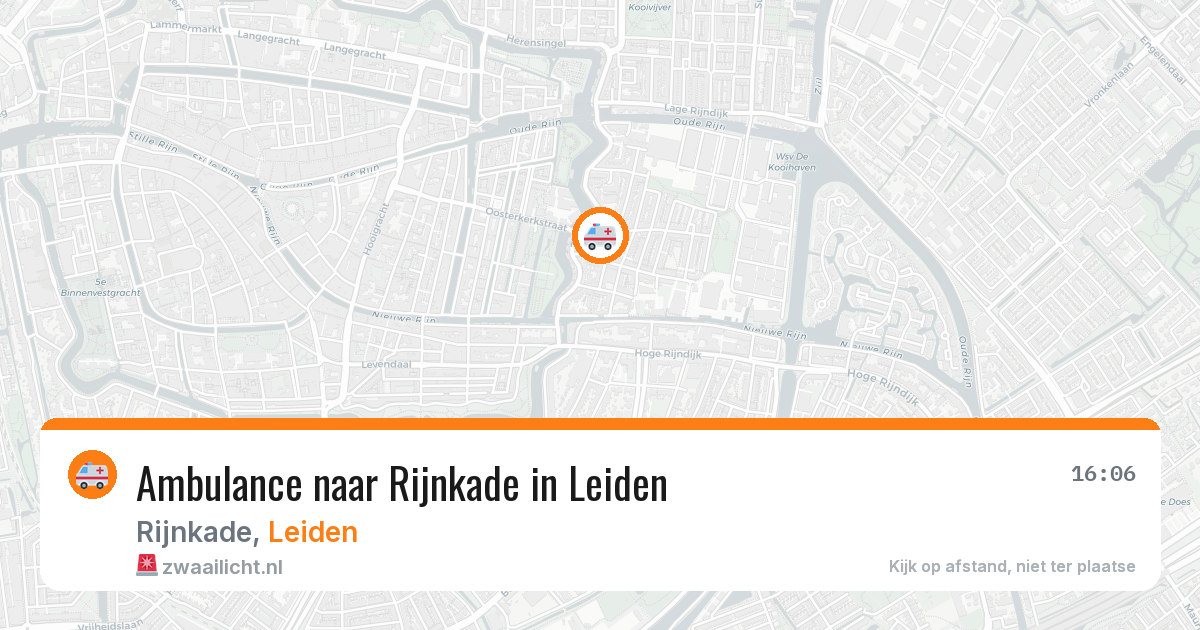 Ambulance naar Rijnkade in Leiden — 30 jul 2026