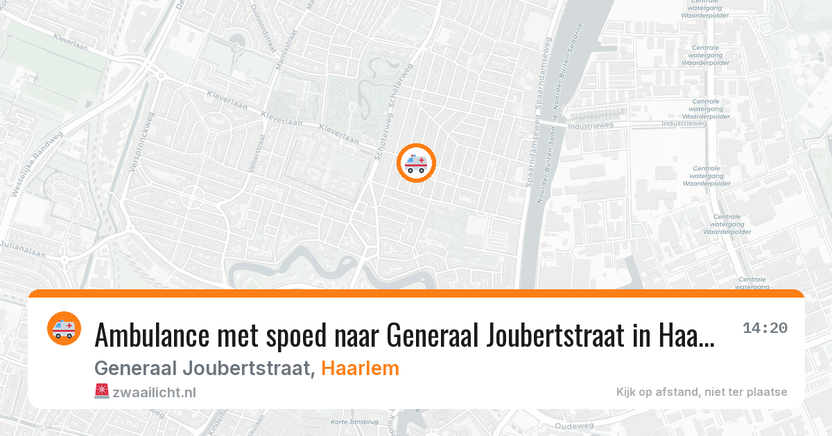 Ambulance met spoed naar Generaal Joubertstraat in Haarlem — 19 jun 2026