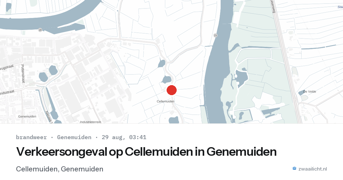 Verkeersongeval op Cellemuiden in Genemuiden — 29 aug 2026