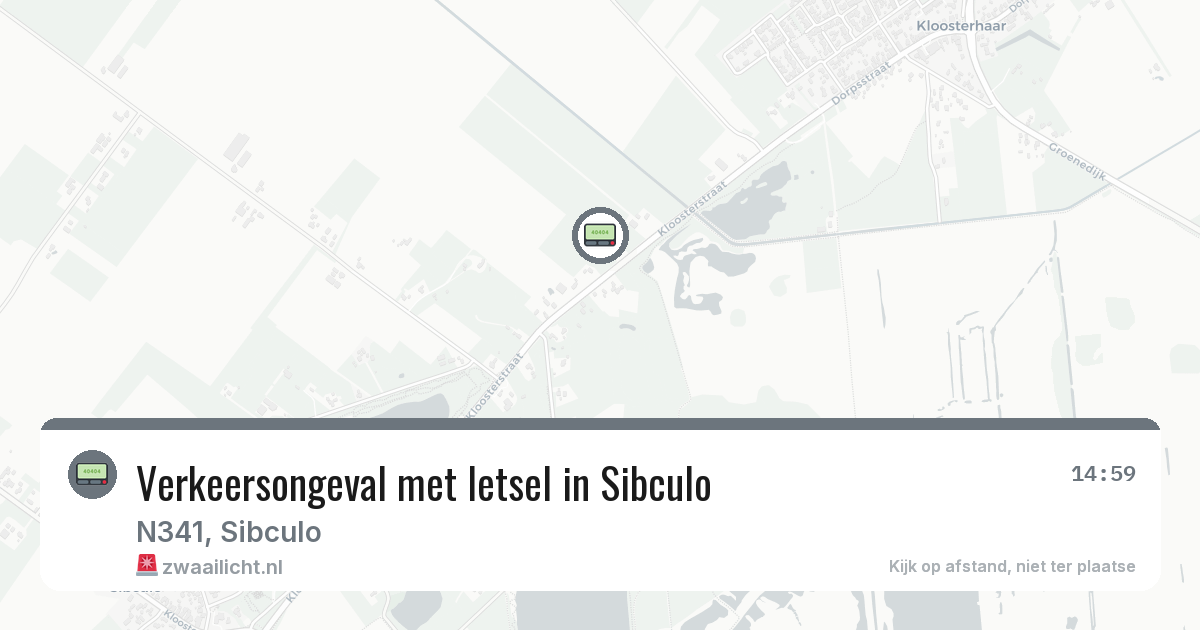 Verkeersongeval met letsel in Sibculo — 1 apr 2026
