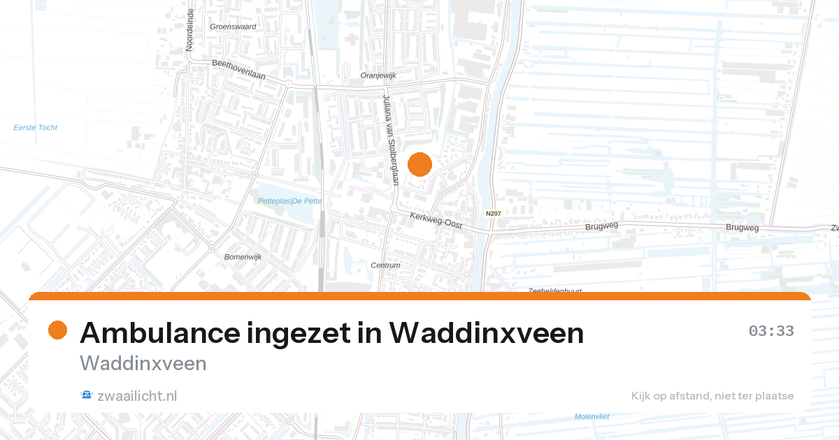 Ambulance ingezet in Waddinxveen — 26 feb 2026