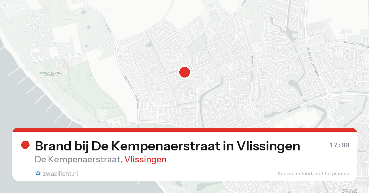 Brand bij De Kempenaerstraat in Vlissingen — 25 aug 2026