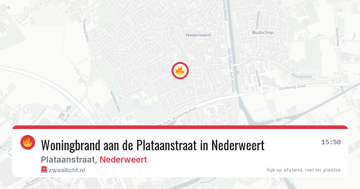 Woningbrand aan de Plataanstraat in Nederweert — 17 feb 2026