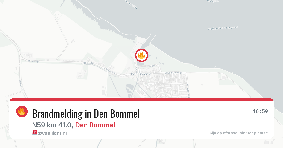 Brandmelding in Den Bommel — 7 aug 2026