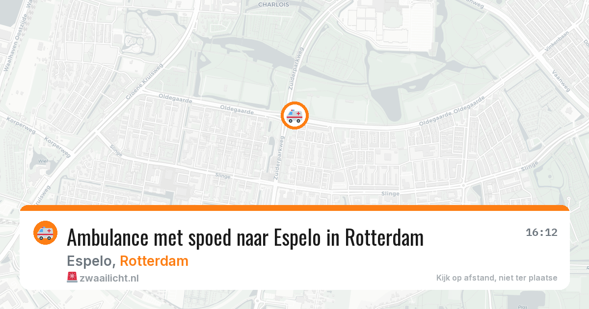 Ambulance met spoed naar Espelo in Rotterdam — 12 aug 2026