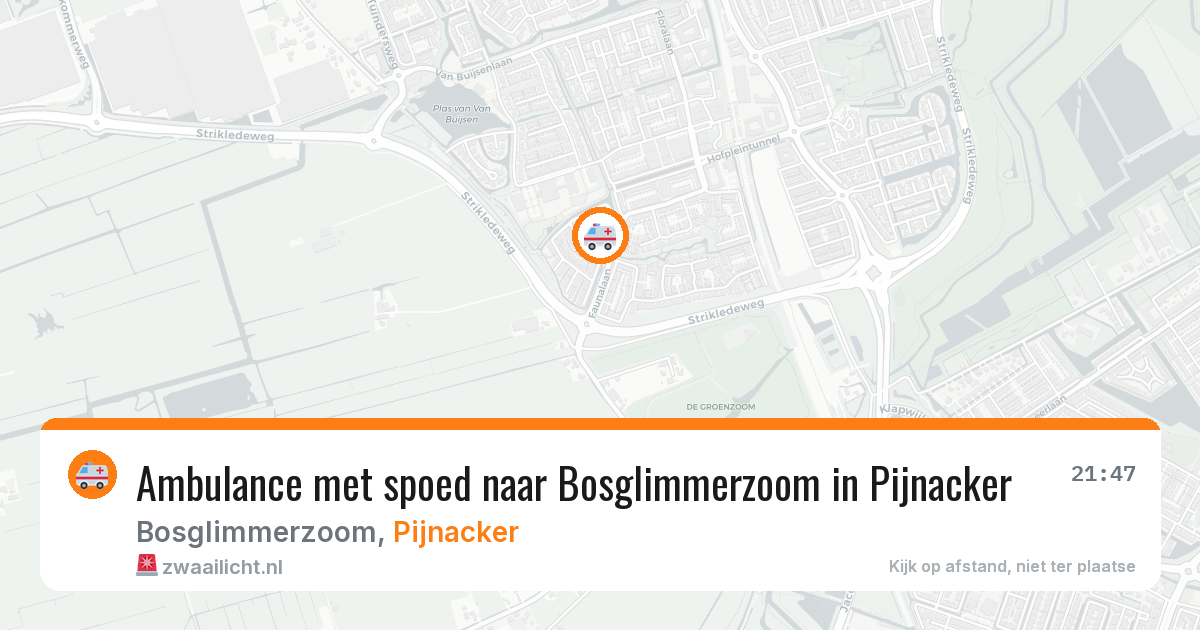 Ambulance met spoed naar Bosglimmerzoom in Pijnacker — 31 mei 2026