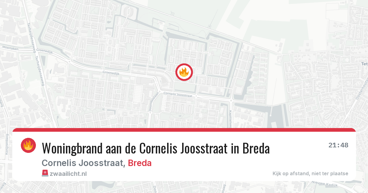 Woningbrand aan de Cornelis Joosstraat in Breda — 29 jan 2026