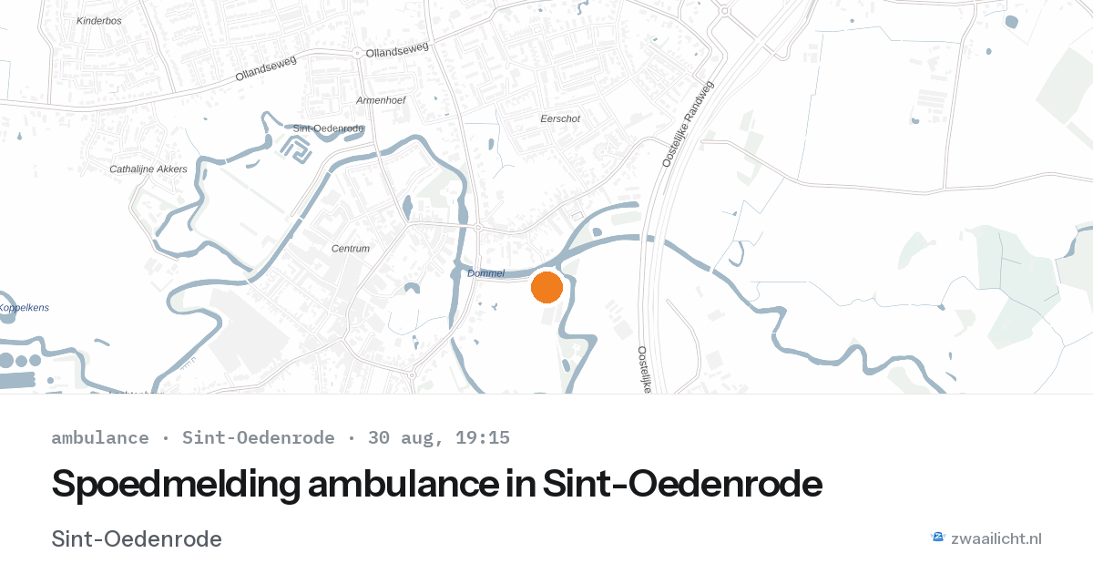 Spoedmelding ambulance in Sint-Oedenrode — 30 aug 2026