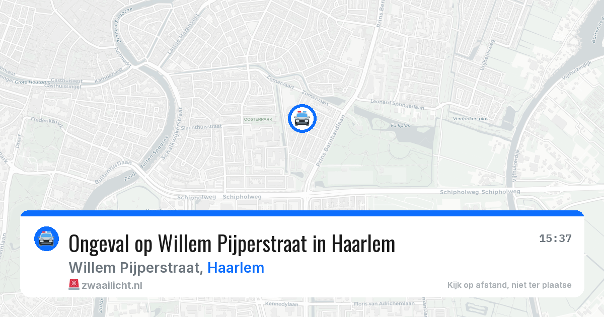 Ongeval op Willem Pijperstraat in Haarlem — 7 aug 2026