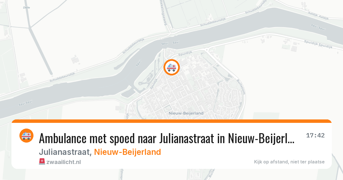 Ambulance met spoed naar Julianastraat in Nieuw-Beijerland — 8 jul 2026