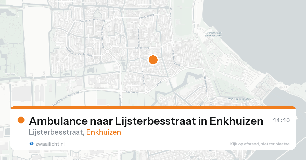 Ambulance naar Lijsterbesstraat in Enkhuizen — 23 aug 2026