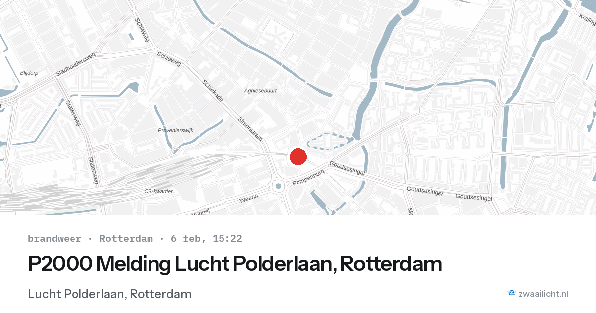 P2000 Melding Lucht Polderlaan, Rotterdam — 6 feb 2026