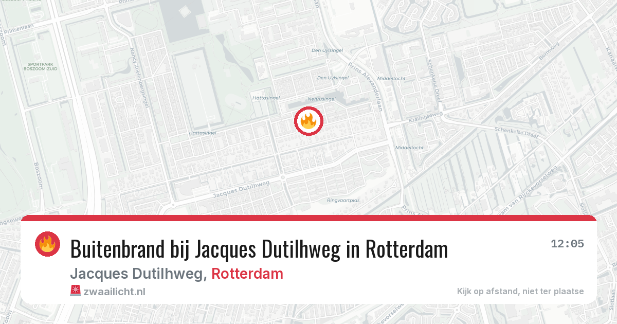 Buitenbrand bij Jacques Dutilhweg in Rotterdam — 28 jul 2026