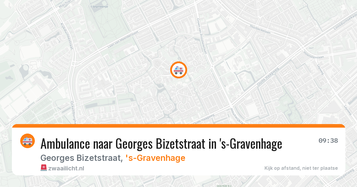 Ambulance naar Georges Bizetstraat in 's-Gravenhage — 7 aug 2026
