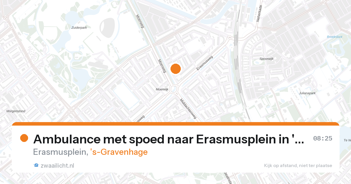 Ambulance met spoed naar Erasmusplein in 's-Gravenhage — 27 aug 2026