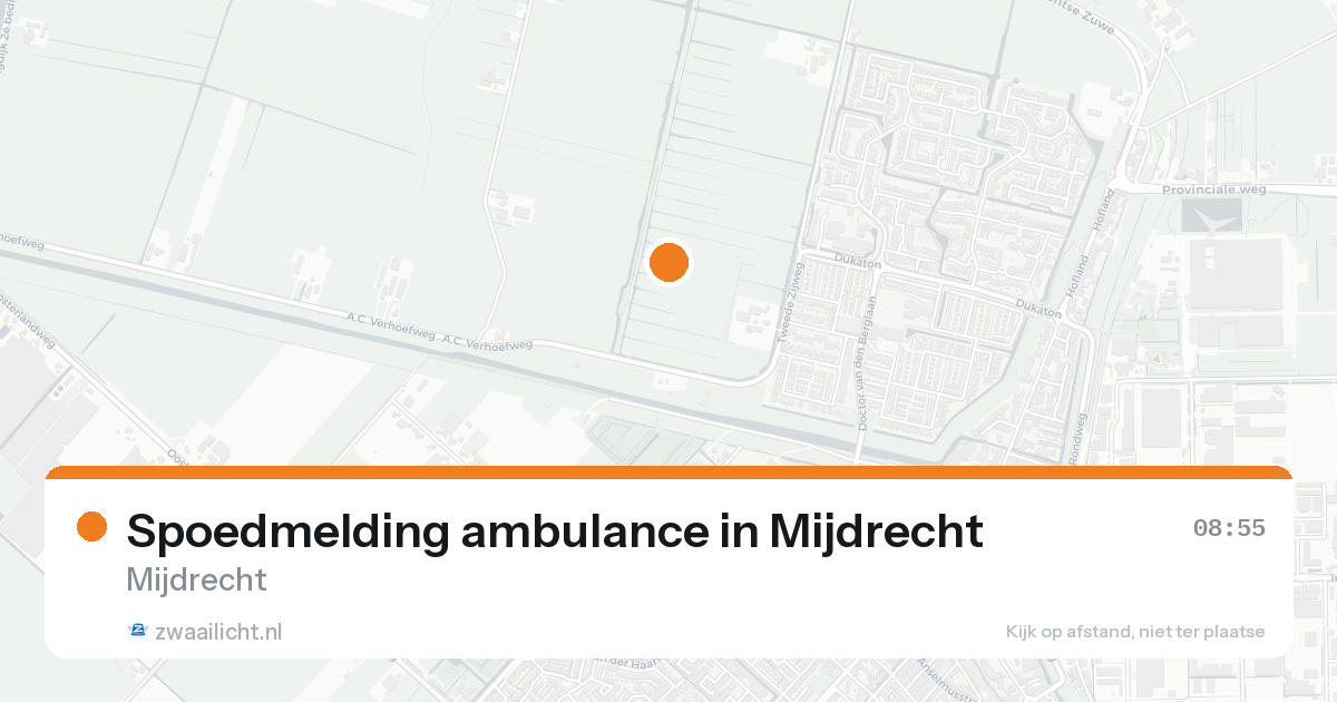 Spoedmelding ambulance in Mijdrecht — 18 aug 2026