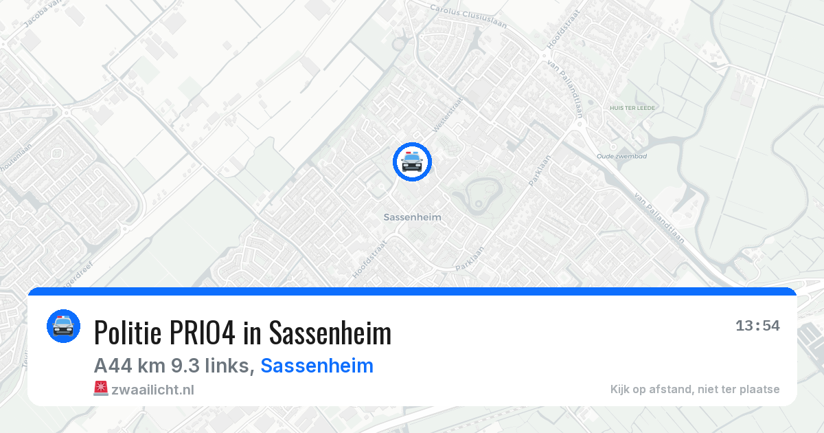 Politie PRIO4 in Sassenheim — 1 apr 2026 | 🚨 Zwaailicht.nl