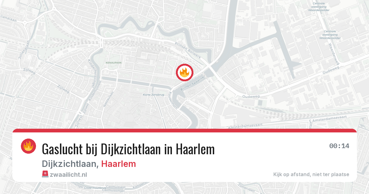 Gaslucht bij Dijkzichtlaan in Haarlem — 18 jun 2026
