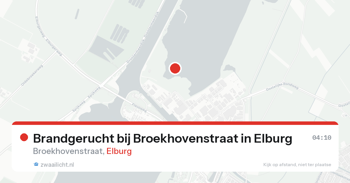 Brandgerucht bij Broekhovenstraat in Elburg — 16 aug 2026