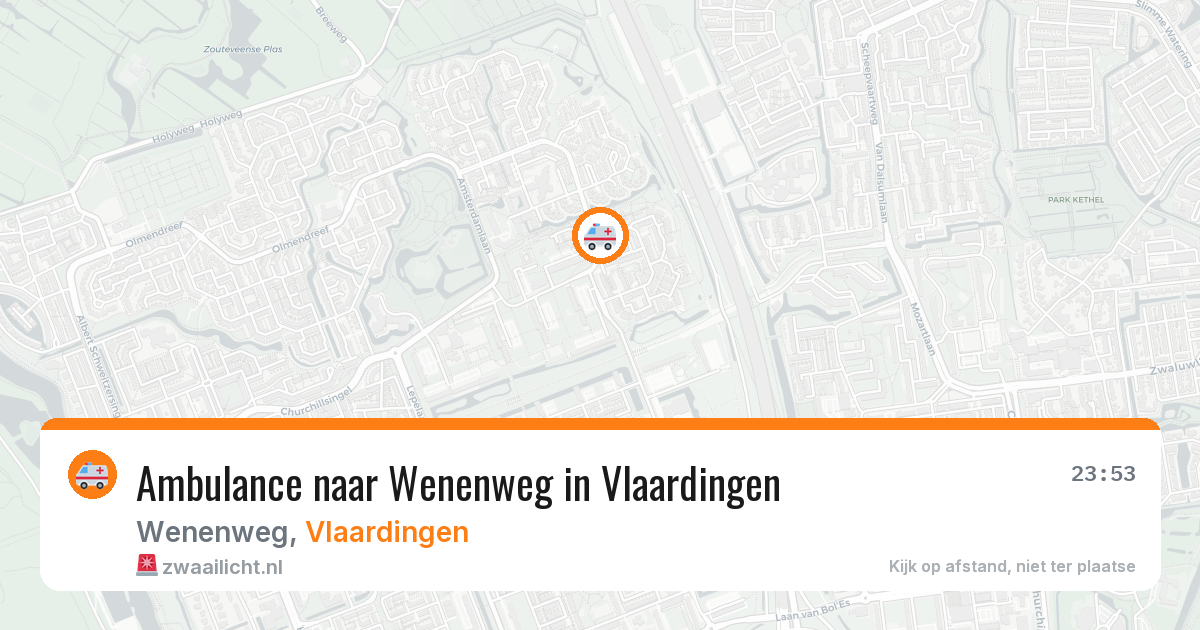 Ambulance naar Wenenweg in Vlaardingen — 12 jun 2026