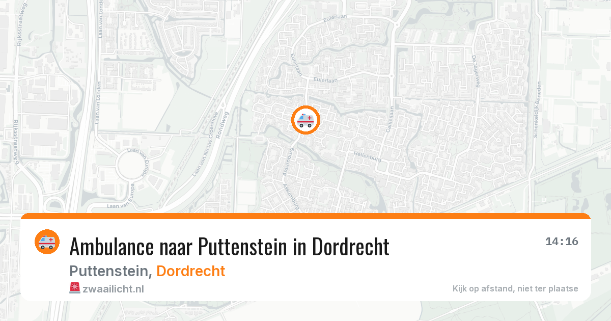 Ambulance naar Puttenstein in Dordrecht — 23 mei 2026
