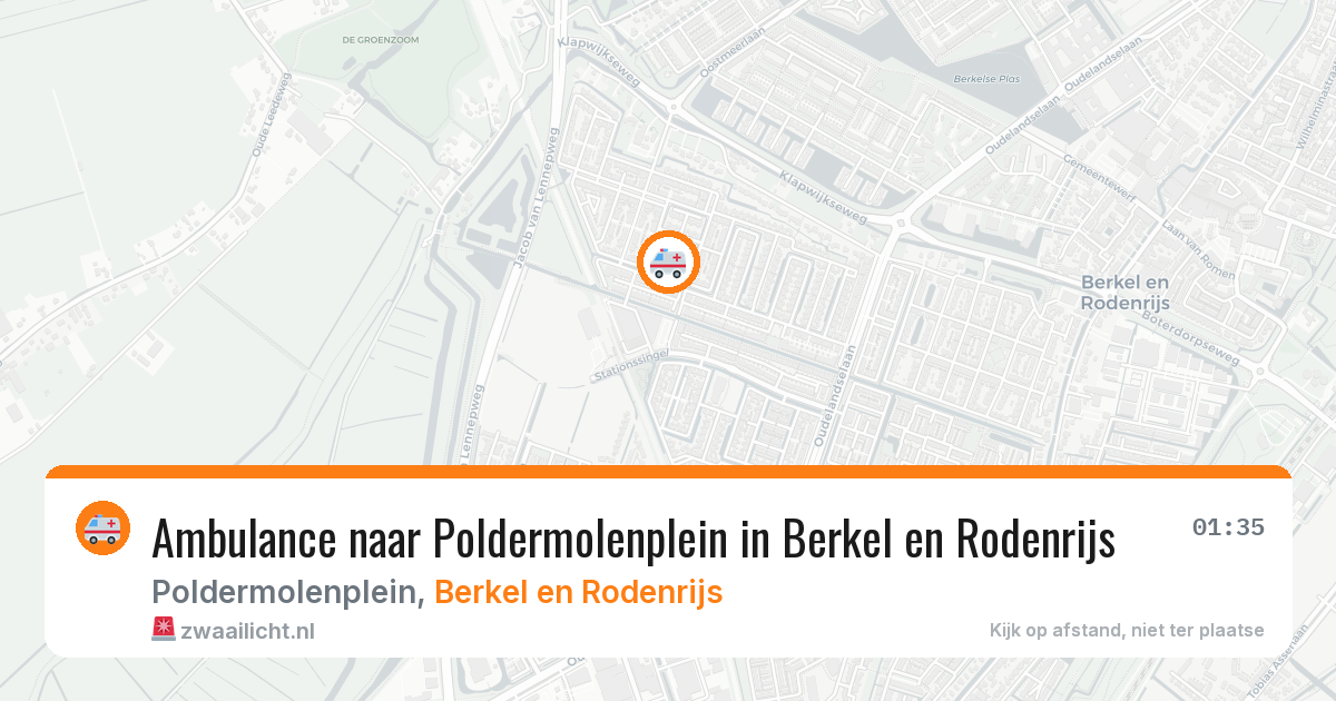 Ambulance naar Poldermolenplein in Berkel en Rodenrijs — 8 apr 2026