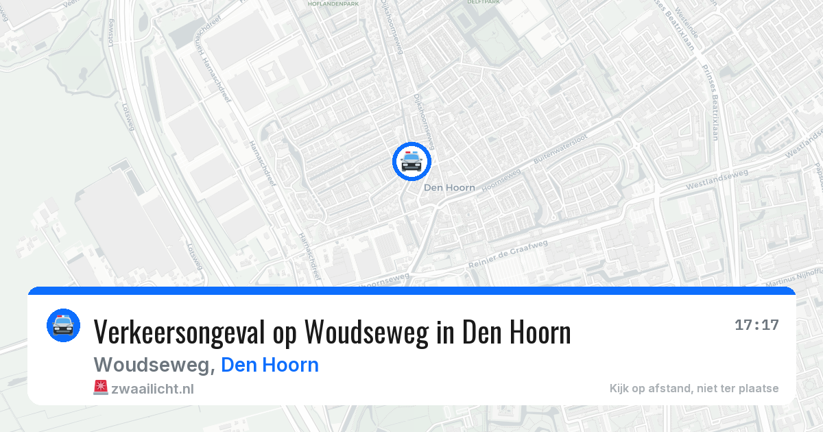 Verkeersongeval op Woudseweg in Den Hoorn — 30 mei 2026
