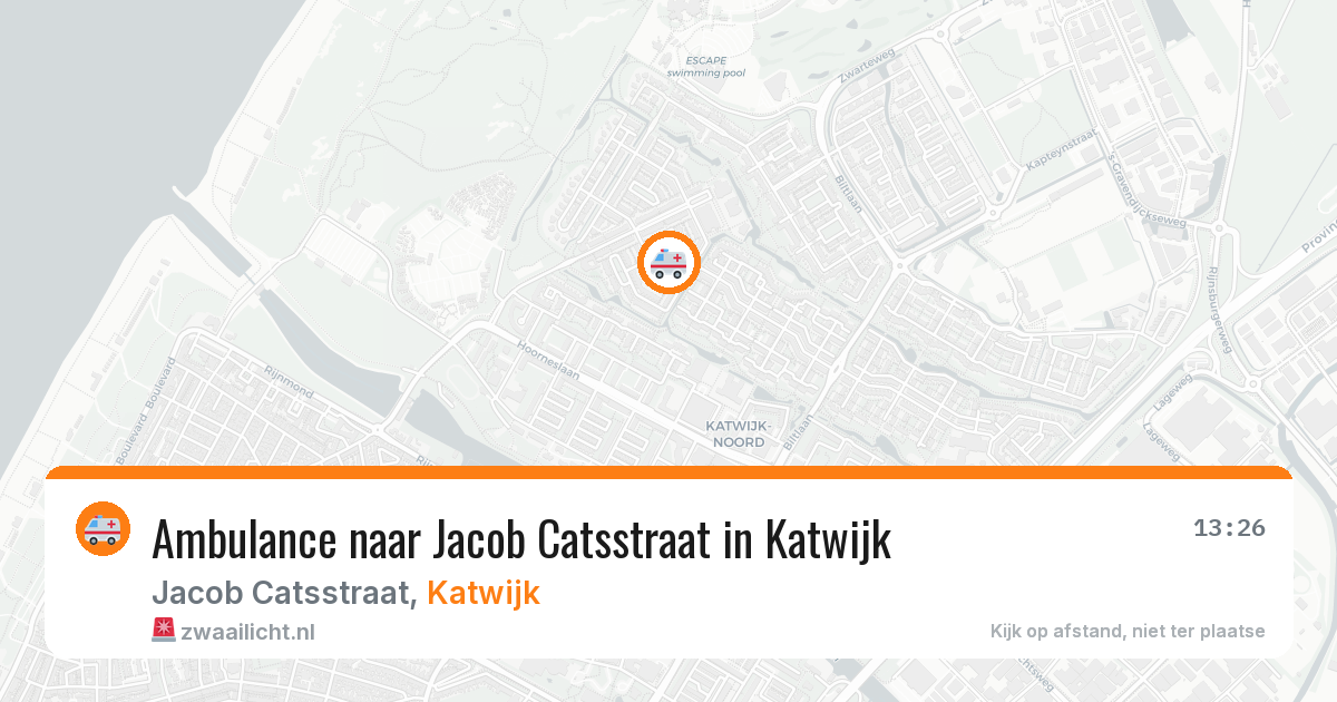 Ambulance naar Jacob Catsstraat in Katwijk — 2 aug 2026