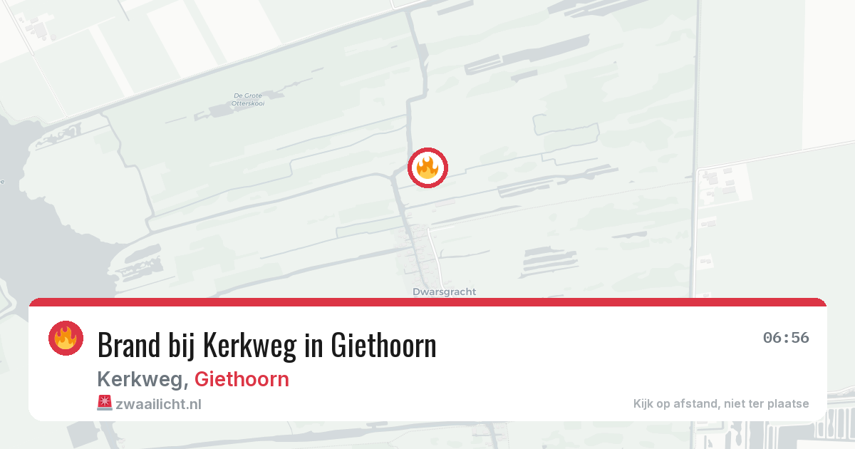Brand bij Kerkweg in Giethoorn — 25 mrt 2026