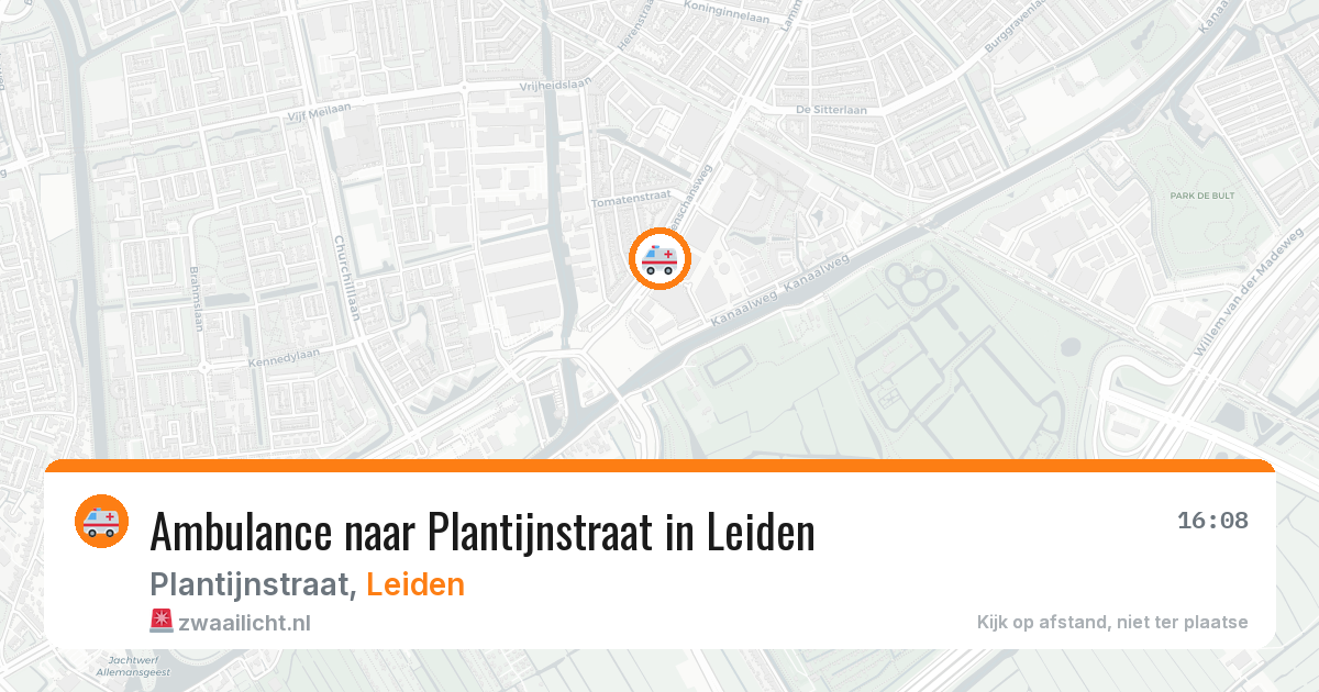 Ambulance naar Plantijnstraat in Leiden — 30 jul 2026