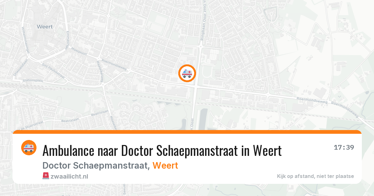 Ambulance naar Doctor Schaepmanstraat in Weert — 31 jul 2026
