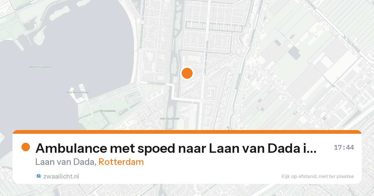 Ambulance met spoed naar Laan van Dada in Rotterdam — 20 aug 2026