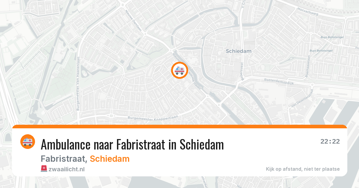 Ambulance naar Fabristraat in Schiedam — 7 jun 2026