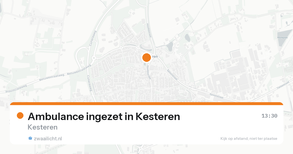 Ambulance ingezet in Kesteren — 21 aug 2026