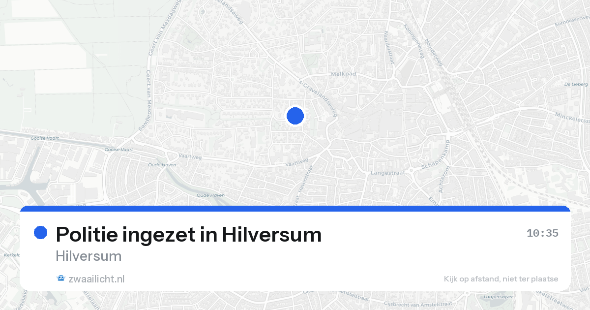 Politie ingezet in Hilversum — 25 aug 2026 | 🚨 Zwaailicht.nl